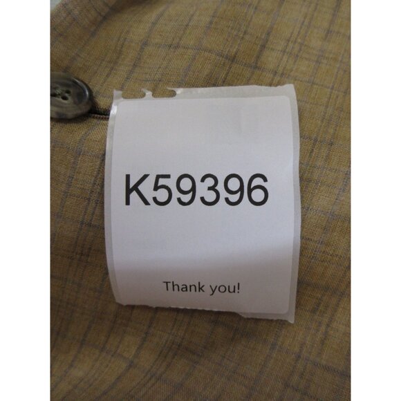 VINTAGE Ermenegildo Zegna Sport Coat Men 50 Tan Blazer Linen Jacket Plaid* - Picture 16 of 16